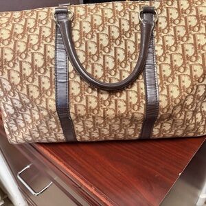 Y2K Dior Trotter Monogram Boston Bag + Wallet Set